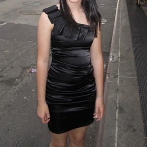 Black one shoulder dress